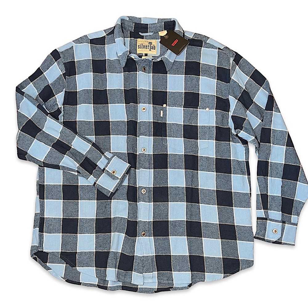 Levi’s SilverTab Oversized Buffalo Check Plaid Flannel Shirt